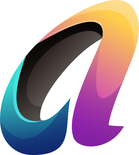 A letter gradient colorful logo